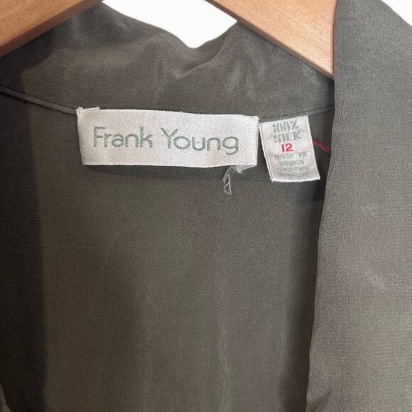 Vintage Frank Young 100% Silk Dress size 12 - Picture 2 of 5